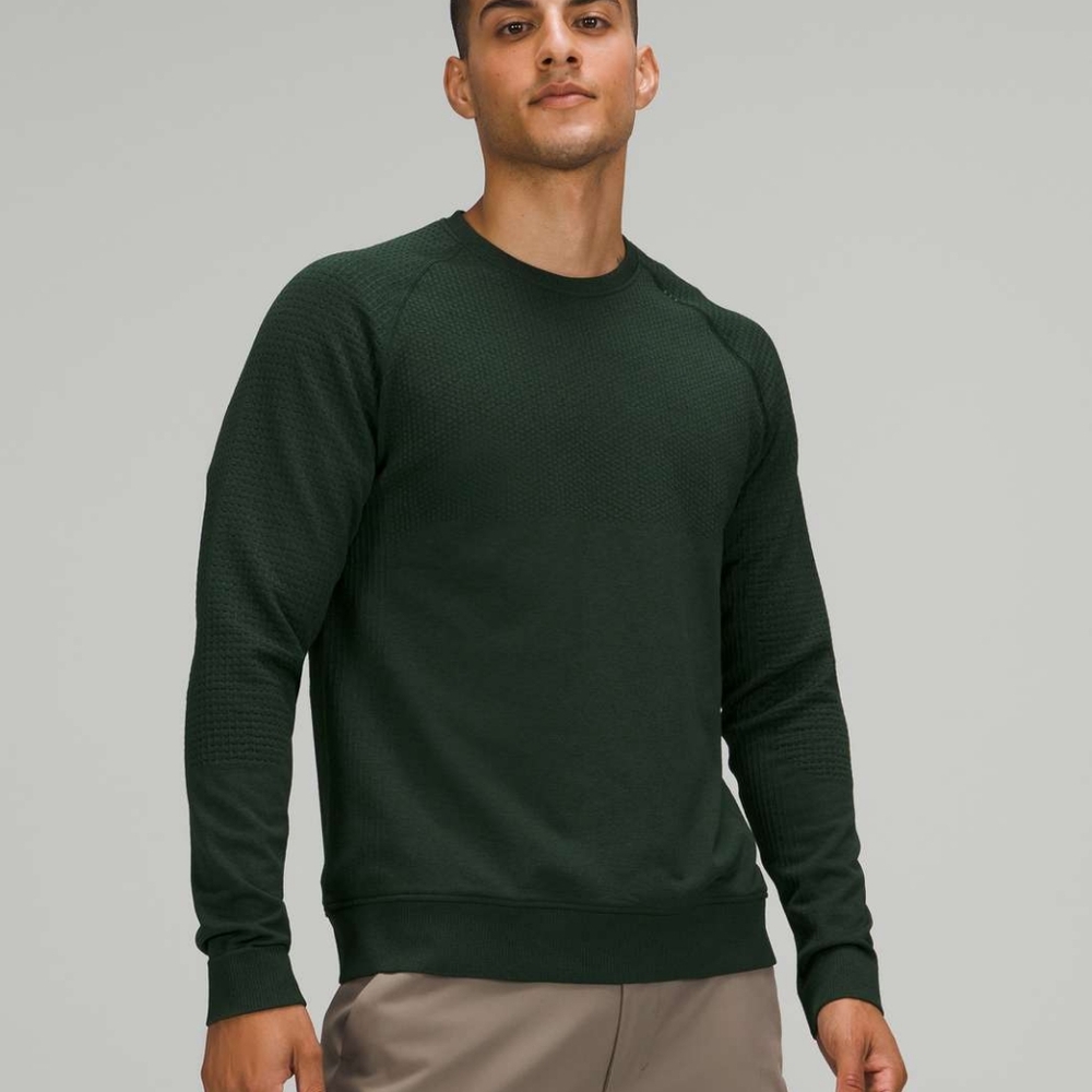 Lululemon Engineered Warmth Long Sleeve Crew Rainforest Green